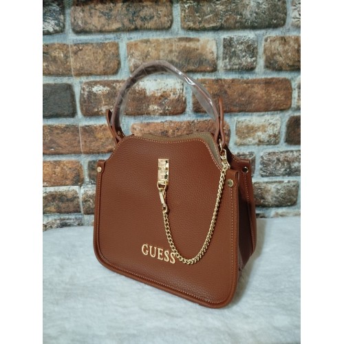Guess Zincir Detaylı El Ve Omuz Çantası / Taba
