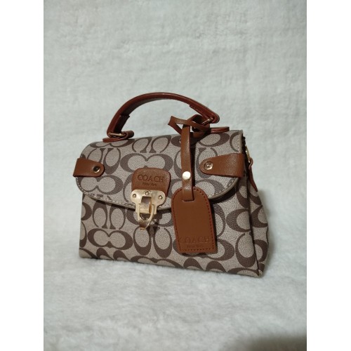 Coach Çapraz Askılı El Ve Omuz Çantası / Taba